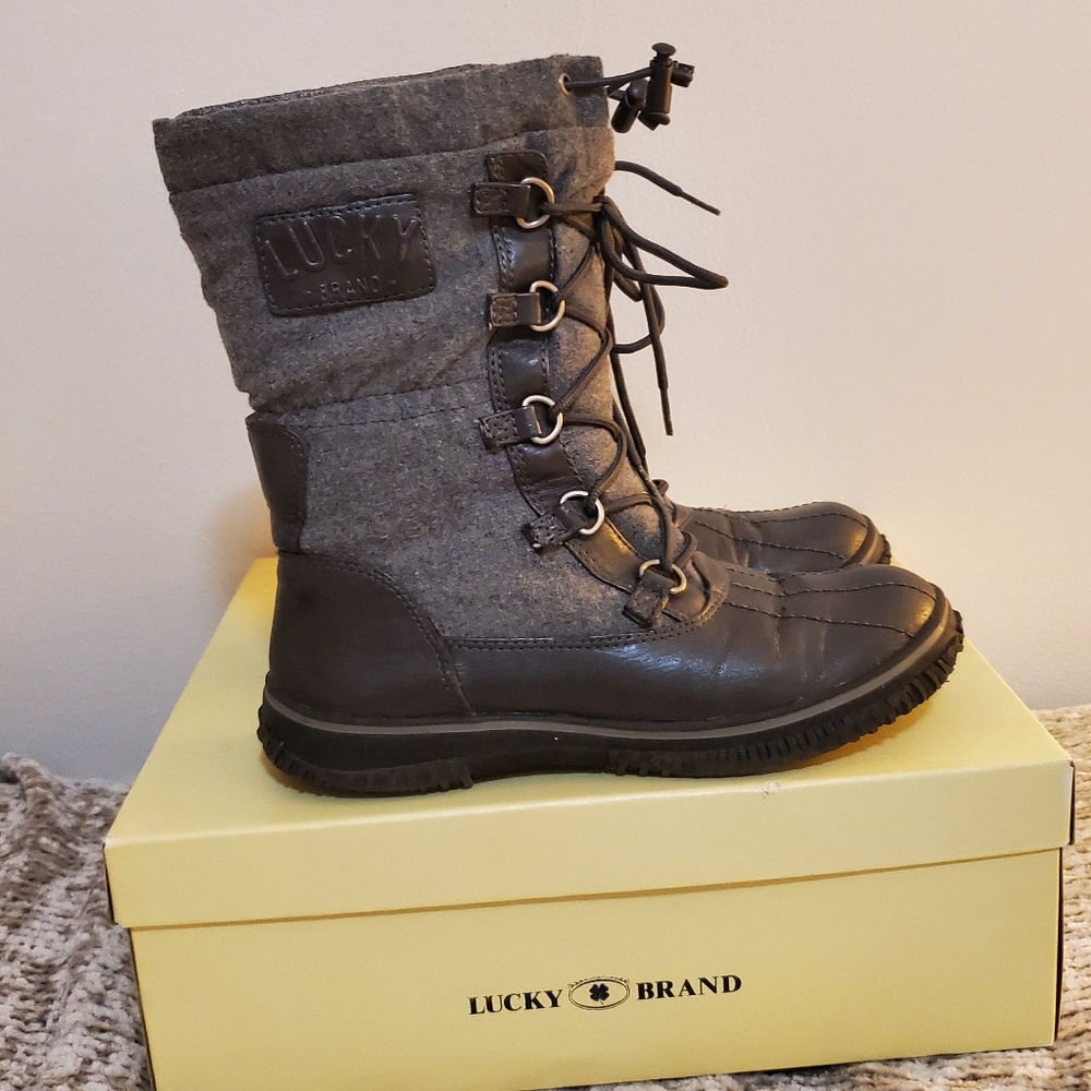 Lucky Brand Hermosa Iron Grey Boots - Picture 2 of 13